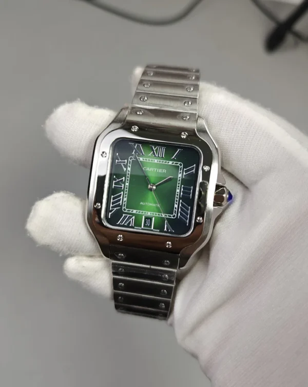 Santos Auto Chain Silver Green Dail