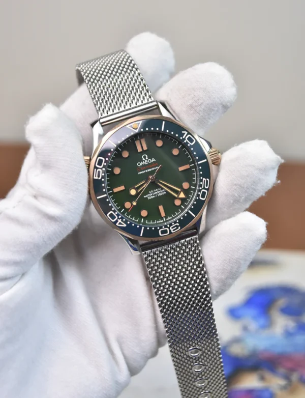 Auto Seamaster Cheffer Chain Silver Rose Green Dial