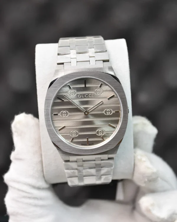 SLIM CHAIN QUARTZ SILVER GREY DAIL